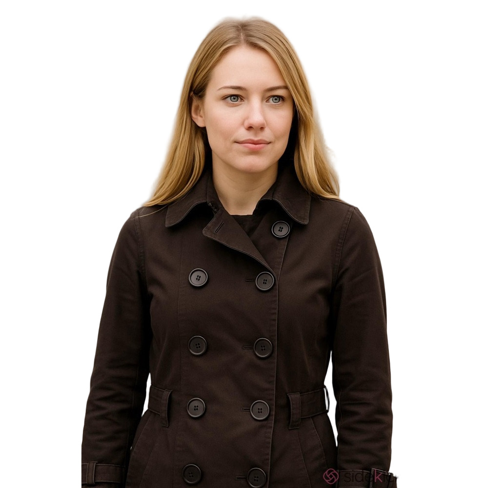 Soia Kyo Cotton Black Jacket with Belt Size S